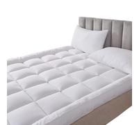 HIGH LIVING Microfibre Mattress Topper 4 Inch/10 cm Supersoft Heavy Fill Single Double King SuperKing Box Stitched and Elasticated Corner Straps (Super King)