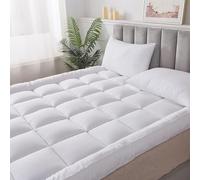 HIGH LIVING Microfibre Mattress Topper 4 Inch/10 cm Supersoft Heavy Fill Single Double King SuperKing Box Stitched and Elasticated Corner Straps (Small Double)