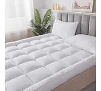 HIGH LIVING Microfibre Mattress Topper 4 Inch/10cm Supersoft Heavy Fill Single Double King SuperKing Box Stitched and Elasticated Corner Straps (Double)