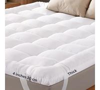 HIGH LIVING Single Mattress Topper 10 cm Thick 1100 GSM - Quilted Ultra Fluffy Microfibre Bed Topper 90 x 190 cm, Extra Deep & Breathable with Elastic Corner Straps
