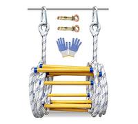 High-Load 10M (32.8FT) Emerncy Rope Ladder - Climbing Safe Escape Ladder with 30Cm Spacing for Quick, Outdoor Adventures, and Survival ar