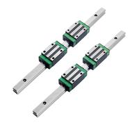 High Load Bearing, 2pcs HGR20 Square Linear Guide Rail + 4pcs HGW20CA Sliding Block, Suitable for CNC Machines and DIY Projects(2RAIL 4X HGW20CA-650MM)