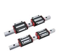 High Load Bearing, 2PCS HGR20 Square Linear Guide Rail + 4PCS HGW20CC Slider, Suitable for CNC and DIY Projects(2RAIL 4HGW20CC-600MM)