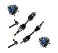 High Load Bearing, CV Axle Shaft Outer Tie Rod Wheel Hubs Front Kit Set of 6 Ball Bearing Type Sealed-Greasable or Sealed