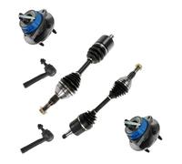 High Load Bearing, CV Axle Shaft Outer Tie Rod Wheel Hubs Front Kit Set of 6 Ball Bearing Type Sealed-Greasable or Sealed for,for Olds,for,Fitment Tested