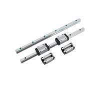 High Load Bearing, Linear Guide Set 2 Pcs HGR15 / HGR20 Rails + 4 Steel Blocks HGH15CA HGH20CA HGW15CC HGW20CC (Color : 2rails 4pcs, Size 1000mm)(2rails 4pcs Hgh15ca,1300mm)