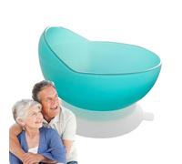 High Low Scoop Bowl - Adaptive Suction Plate for Self Feeding Seniors | Non-Slip Microwave Safe Dishwasher Safe Elderly Dishware with Raised Edge and Wide Base for Meals Snacks Breakfast Lunch Dinner