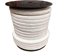 High-Low Temp Ceramic Fiber Gland Packing Tape - 5M Fireproof Insulation - High Temp Resistance up to 1260°C(46mmx46mm)