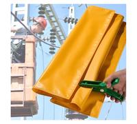 High/Low Voltage Electric Insulated Blanket Yellow Safety Work Mat with 2 Insulation Clamps for Substations Distribution Room