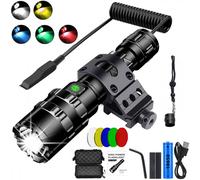 High Lum Professional LED Flashlight for Hunting Tactical Night Scout USB Rechargeable Waterproof Torch L2 Fish Light