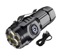 High Lumens LED Flashlights,Rechargeable LED Flashlights - Powerful Flashlights|Compact Flashlights,Waterproof Adjustable Brightness High Power Flashlight for Men Dad Mom A