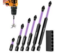 High Magnetic Electric Screwdriver Drill Bit Set - 6-Piece Alloy Steel Non-Slip Tip, Multifunctional Metalworking Tool, Durable Precision Bit Set, Woodworking