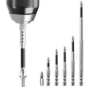 High Magnetic Screwdriver Drill Bit Set 6Pcs Magnetic Screwdriver Bits Anti-Slip Strong Grip Professional for Impact Driver Durable Precision 25 50 65 70 90 150mm