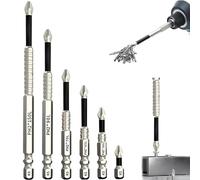 High Magnetic Screwdriver Drill Bit Set,6PCS Strong Magnetic Durability Screwdriver Drill Bit Set,Anti-Slip Magnetic Screwdriver Bits,Impact High-Magnetic Screwdriver Drill Bit Set (Set A -6 PCS)