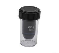 High Magnification 195mm Achromatic Objective Lens Set 4X 40X 100X Oil for Compound Microscope RMS 20.2mm Thread School Laboratory Biology Research Tool(60X)