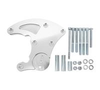 High Mount AC Bracket Kit, AC Compressor Bracket for Chevy LS LS1 LS2 LS3 LS6 Vortec Truck LQ, Durable Metal and ABS Construction with Complete Hardware for R4 Compressor 1988-19 (Silver)