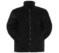 High Mount New Mens British Made Thick Warm Diamond Quilted Padded Anti Pill Fleece Jacket Coat Black 4X-Large