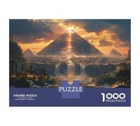 High Mountain Waterfall 1000pc Jigsaw of Eco-friendly Board Colourful Jigsaws Pyramid Sacred Falls As A Fun And Challenging Family Game for Collectible Art 38x26cm/1000pcs