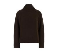 High-neck Open-back Pullover- female- Ganni- Turtlenecks- Brown- XS- Knitwear XS