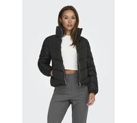 High Neck Padded Jacket with Zip Fastening Black