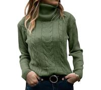 High Neck Tops for Women Sweaters, Lightweight Roll Neck Jumpers for Women Uk Side Split Long Sleeve Tunic Tops with Pockets Fluffy Jumpers Women Fall Winter Warm Sweaters