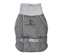 High-Neck Warm Cold-Proof Snow Dog Jacket Outdoor Waterproof Reflective Adjustable Pet Coat For Labradors Bulldogs Pugs,Grey,XL