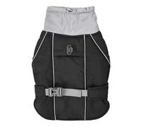 High-Neck Warm Cold-Proof Snow Dog Jacket Outdoor Waterproof Reflective Adjustable Pet Coat For Labradors Bulldogs Pugs,Black,XL