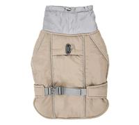 High-Neck Warm Cold-Proof Snow Dog Jacket Outdoor Waterproof Reflective Adjustable Pet Coat For Labradors Bulldogs Pugs,Beige,S