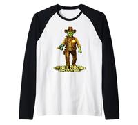 High Noon Encounter Alien Cowboy - Western Sci-Fi Raglan Baseball Tee