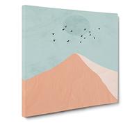 High Noon Mountain Canvas Print | Gallery Wrapped 30mm Frame Wall Art | 14x14 inches | Ready to Hang | Modern Landscape Picture | Living Room Bedroom Lounge Office