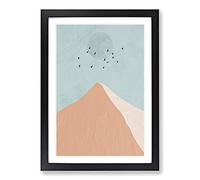 High Noon Mountain Framed Print | A2 Black Framed Wall Art | Ready to Hang | Modern Landscape Picture | Living Room Bedroom Lounge Office