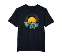 High on Sunshine and Music Summer Vibes Print T-Shirt, Men's Big and Tall, Black, 3X Tall