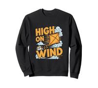 High On Wind Kite Enthusiast Funny Sky Lover Sweatshirt