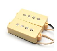 High Output Alnico 5 Bass Guitar Pickup, 4 String Precision Pickups Set 11.5K, 28.5mm Pole Spacing for Electric Bass Replacement Parts(yellow)