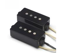 High Output Alnico 5 Bass Guitar Pickup, 4 String Precision Pickups Set 11.5K, 28.5mm Pole Spacing for Electric Bass Replacement Parts(Black)
