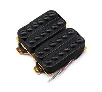 High Output Ceramic Humbucker Pickups - Invader Style Neck & Bridge Pickups for Electric Guitar, Metal/Rock Upgrade with Powerful Crunch & Sustain (Black)