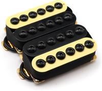 High Output Invader-Style Guitar Humbucker Pickups Ceramic Magnet for Electric Guitar Neck & Bridge Set (Zebra（Ivory&Black）)