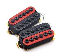 High Output Invader style Guitar Humbucker Pickups Ceramic Magnet Neck and Bridge Pickups For Electric Guitar Parts (Red-Black)