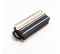 High Output Quad Rail Humbucker Pickup Dual Blade Four Coil Ceramic Magnet 4C Wiring for Most Electric Guitar Pickup Replacement Parts (Black & Cream)