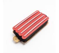 High Output Quad Rail Humbucker Pickup Dual Blade Four Coil Ceramic Magnet 4C Wiring for Most Electric Guitar Pickup Replacement Parts (Red)