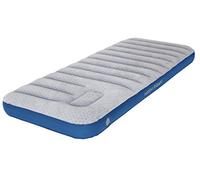 High Peak Unisex Cross Beam Single Extra Long Air Bed with Integrated Foot Pump and Non-Slip Function, Breathable, Robust, Soft Top, for Indoor and Outdoor Use, Light Grey/Blue, XXL
