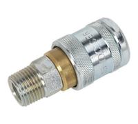 1/2" BSPT Male Coupling Body - 100 psi Free Airflow Rate - Air Coupling Adaptor