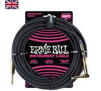 High-Performance 10 ft Braided Angle Instrument Cable - Perfect for Musicians