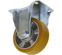 High-Performance 125mm Fixed Plate Castor Wheel With Non-Marking Aluminium & Pu Plastic Tread