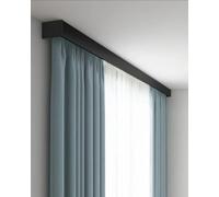 High-Performance 3-in-1 Black Aluminum Curtain Track - Versatile Curtain Rod for Balconies, Windows, Room Dividers, 20.7ft - Ideal for Modern Home Decor