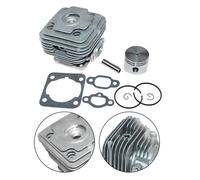 High-Performance 40mm Cylinder Piston Kit Compatible with OLEO-MAC & EFCO Brushcutters - Includes Cylinder, Piston, Intake/Muffler Gaskets, Spark