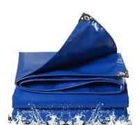 High-Performance 4x17.5m PVC Tarpaulin 520g/m² Waterproof Cover with Rustproof Eyelets - Versatile Protect for Tents, Pavils, Camping, and Woodpiles - Blue