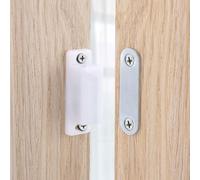 High Performance 6 PCS Magnetic Cabinet Door Catches Safe Closure in Any Environment (White)