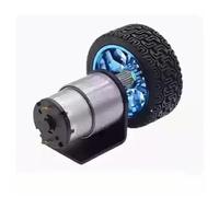 High-performance 6V12V24V Smart/Intelligent Car Chassis Kit DC Motor+Tyre+Bracket+Encoder+Coupling Tracking Two-Wheeled Self-Balancing DIY accessories(Type A,6V_320RPM)