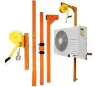 High-Performance Air Conditioner Hoist - Heavy-Duty Self-Locking Winch & Pulley System for Effortless Installation 1000 lb Capacity Ideal for Outdoor Setup & Professionals